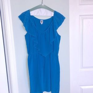 Amanda Uprichard Silk Ruffle Mini Dress